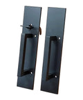 Heavy Duty Rectangular Gate Thumb Latch With Dead Simple Two Way Throw Rock Solid Steel Construction And Smooth Black Powder Coat Exterior built for durability.