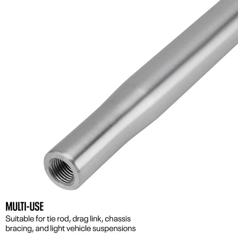 Swedged Panhard Radius Rod 14 Inch Length 3 8 24 Threads RH On One End And LH On The Other 6061 T6 Aluminum close-up threaded end