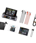 Adjustable DC Power Supply 0-30V 0-5A with protective cables, adapters, and display for lab CNC and test gear applications