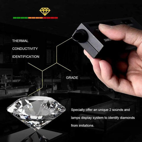 High Accuracy Diamond Tester Pen With LCD Display And LED Indicator, hand-held black thermal conductivity diamond tester pen used on a diamond