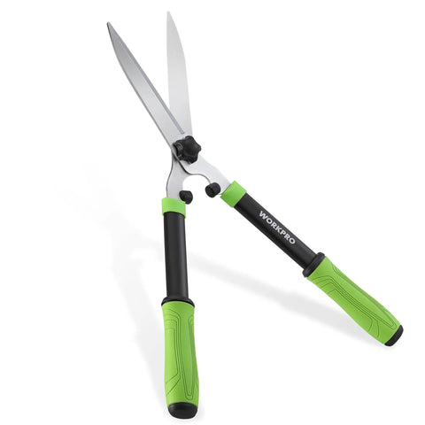 23 Inch Hedge Trimmers With Chrome Plated Steel Blades And Ergonomic Handle For Quick Pruning Of Borders Boxwood And Tall Bushes