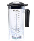 Extra Pitcher Jar For K95 Blender 85oz 2400ml Clear Cup With Short Blade Assembly, black handle, top view angle