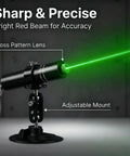 Three Head Green Laser Level Kit With Rechargeable Battery, 520nm Cross And Linear Lasers, adjustable mount, and lens