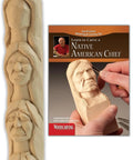 Learn To Carve A Native American Chief Face With A 12 Inch Hand Cast Resin Study Stick Kit Includes Harold Enlow Guidebook