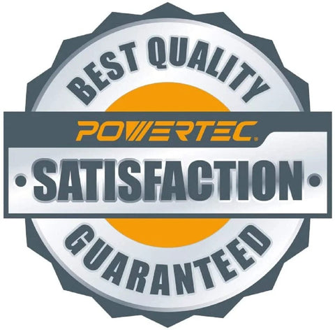 Best quality satisfaction guaranteed badge with Powertec logo.