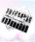 Tiny Yet Mighty Miniature Screw Set With Eighteen Different Specs Round Head And Countersunk Machine Screws in clear case