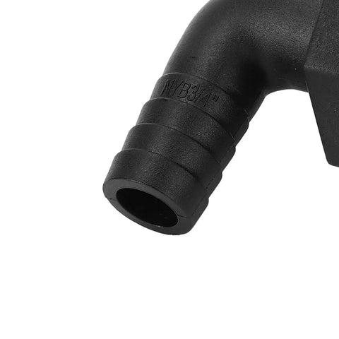 Close-up of Nylon Through Hull Fittings For Boats Three Quarters Inch Twenty Millimeter Drain Plug Twist Adjustable Marine Grade Connector