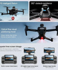 GPS Drone With 8K Camera For Adults, 60 Minute Flight Time, Foldable Quadcopter, showing GPS return, 360° avoidance, HD screen controls
