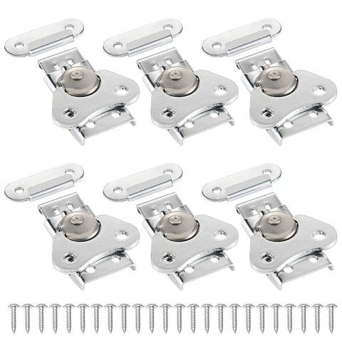 6 Pack Twist Latches With Retainers, 304 Stainless Steel Butterfly Latches, Includes 24 Screws, Heavy Duty Buckle Lock