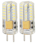 Top Tier 12V GY6.35 Bi Pin Led Bulb 3W 48 Smd Chips Cool White 6000K Energy Saving Crystal Chandelier Lighting 2 Pack showing clear design.