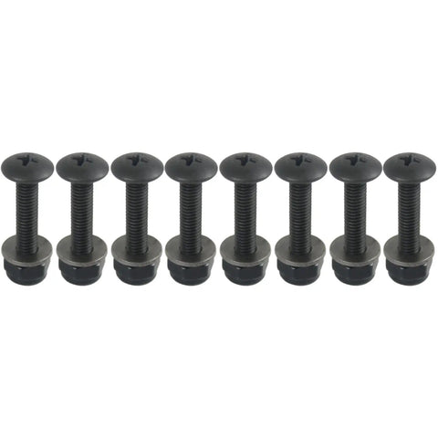Drop Through Longboard Hardware Kit 1 1/4 Inch Pan Head Bolts With Washers And Nuts Multicolor Includes 8 Bolts 8 Washers And 8 Nuts