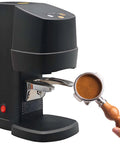 Slick Stainless Steel Coffee Tamper Delivers Dead Flat Packs On Command 58mm Universal Portafilter Fit Auto Induction with portafilter.