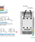 Enhanced Universal Ceiling Fan Wall Control Remote With 3 Speed Regulator And Full Range Dimmer, Transmitter Only wiring diagram