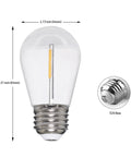 LED E26 bulb from 48 Ft Outdoor String Lights With 15 Waterproof LED E26 Bulbs Commercial Grade Patio Cafe Lighting For Backyard Ambience Durable Shatterproof Plastic Bulbs Built To Withstand Rain And Sun