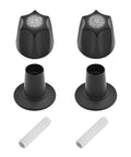 Two Piece Shower Knob With Matte Black Handle Flange Replacement For Verve Tub And Shower Faucets Hot And Cold Remodel Kit