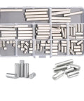 Stainless Steel Locating Dowel Pin Set 100-300 Pcs M1 To M6, Cylindrical Precision Pins assortment kit in a divided box