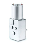 12V DC Turbo Worm Gear Motor With Beefy Torque Reduction Box 25 RPM All Metal Gears Pure Copper Rotor 6mm Shaft Durable Geared Motor