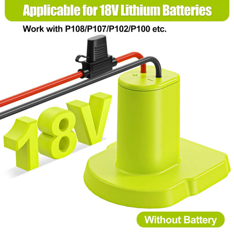 Beefed-Up 18V Power Wheel Adapter With 30A Fuse And Silicone Copper Wiring for 18V P108 P107 P102 P100 Batteries.