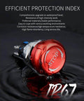 Stainless Steel 22mm Latching Emergency Stop Push Button Switch 1NO 1NC 12-250V 3A With Connection Plug Panel Mount E Stop Button For Industrial Machinery in water