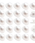 Hassle Free No Drill Cabinet Handles And Peel And Stick Knobs In Matte White for effortless kitchen and bath updates, pack of 20.