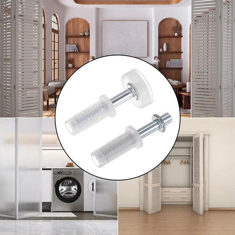Easy Install Bifold Door Repair Kit With Top Pivot And Guide Wheel Spring Loaded Replacement Parts for closet doors