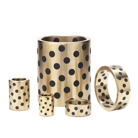 Top Shelf Brass Bushings Featuring Oil Infused Graphite Self Lubricating Design Copper Sleeves for Heavy Duty Machinery and Automotive Repair Inner Diameter 4 to 10mm Drop In Ready.