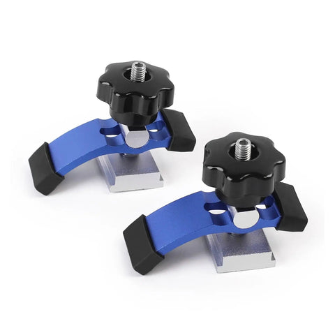 Half Pack Multi Purpose Workpiece Fastening Jig With Rotatable Double Groove Aluminum T Track Hold Down Clamps shown