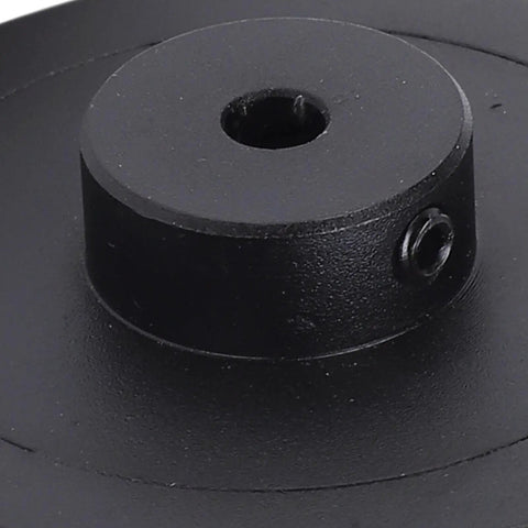 Built Tough Aluminum Alloy Single Groove Web Sheave 6mm V Belt Pulley showing top view with smooth matte coating and secure mounting hole.