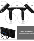 Adjustable mounting of Heavy-Duty 600W LED Flood Light, 60,000 Lumen Ultra-Bright Outdoor Security Lighting highlighting flexibility