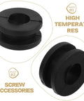 Motorcycle Rubber Grommets Kit 10 Pcs Easy Installation And Lightweight Durable Rubber For Side Cover Replacement Stylish Bike Accessories Gaskets, black rubber grommets for screw accessories