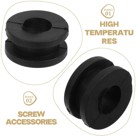 Motorcycle Rubber Grommets Kit 10 Pcs Easy Installation And Lightweight Durable Rubber For Side Cover Replacement Stylish Bike Accessories Gaskets, black rubber grommets for screw accessories