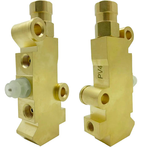 Premium Universal Brass Disc To Disc Brake Proportioning Valve For Classic Trucks Show Rigs And Hot Rods with smooth finish and fittings.