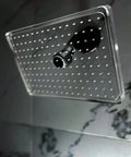Ceiling Mounted Rain Shower With Single Jet, Glass And Acrylic Construction, Modern Frameless Design, XL Mini Size