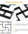 DIY Pavement Mold for Garden Walkways and Patios, Reusable Plastic Path Maker to Create Custom Stepping Stones, Outdoor Paving Mould