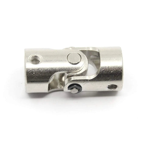 Badass Two Pack Universal Joint Shaft Coupling Set Fits 8mm To 10mm Steel Motor Adapter with shiny electroplated finish
