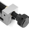 Close-up of the adjustable screw of the Precision High Machine Vise Grinder CNC Workholding Tool with hardened surfaces.