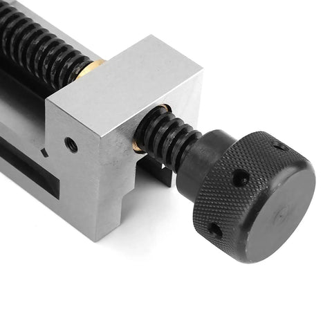 Close-up of the adjustable screw of the Precision High Machine Vise Grinder CNC Workholding Tool with hardened surfaces.