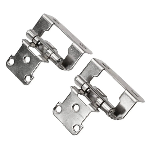 Soft Close Overlay Cabinet Hinges Steel 2 Pack Black Silver Clip On Cabinet Door Hinge For Half Overlay Furniture Hardware