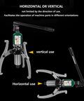 Beefy 5 Ton Hydraulic Gear Puller Set 11000 Lb Brake Drum And Bearing Puller shown in vertical and horizontal use