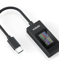 Workhorse All-In-One USB C Power Meter Tester 4-30V 0-6.5A Digital Multimeter for monitoring voltage and current with display