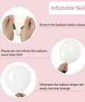 Instructions for inflating balloons from White Balloons Party Kit 129 Pcs Mixed Sizes 18 Inch 12 Inch 10 Inch And 5 Inch For Garland Arch Decor