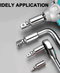 Utoolmart 3/8 in universal joint socket adapter set, chrome-plated steel, 2 pcs