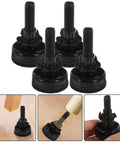 Heavy Duty Adjustable Furniture Leveler Feet Set Of 6 In Carbon Steel With Anti Slip Pads And T Shaped Nuts For Height Adjustment, black