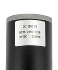 Close-up of label on 24V 80W 220RPM Brushed DC Gear Reduction Motor With Left Position Mount High Efficiency Gearbox SDX20U for robots