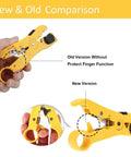 Comparison of new and old Universal Cable Stripper And Cutter For Flat Or Round Wires Including Cat5 Cat6 and Coaxial cables.