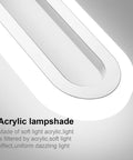Close-up of acrylic lampshade on LED Bathroom Vanity Light Fixture In Chrome Stainless Steel With Acrylic Shades 23.62 Inch Modern Wall Mount Bath Lighting 6000K Daylight Glow Dimmable And Energy Efficient Vanity Lights For A Bright Modern Home.