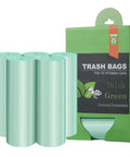 Industrially Compostable 13 To 15 Gallon Tall Kitchen Trash Bags Heavy Duty Unscented 1.18 Mil Thick 60 Count Pack