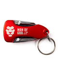 Red 5 In 1 Key Chain Multitool With LED Light And 4 In 1 Screwdriver Bottle Opener Can Opener Compact Pocket Tool Sweet Religious Gift