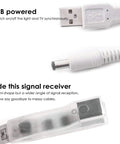 Close-up of USB and signal receiver components for TV LED Backlight Kit With Remote And Bluetooth App Control For 60 to 70 Inch TVs.