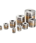 Heavy Duty Stainless Steel Flexible Shaft Coupler 5Mm By 8Mm Bore Oldham Rotary Link For CNC Gearbox in various sizes.